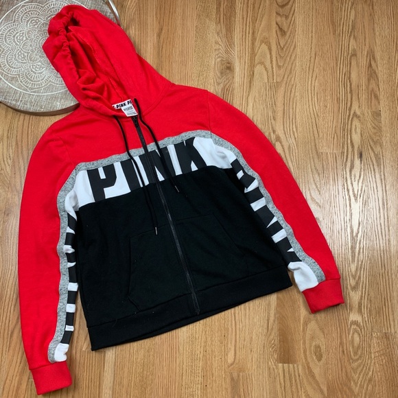 red victoria secret hoodie